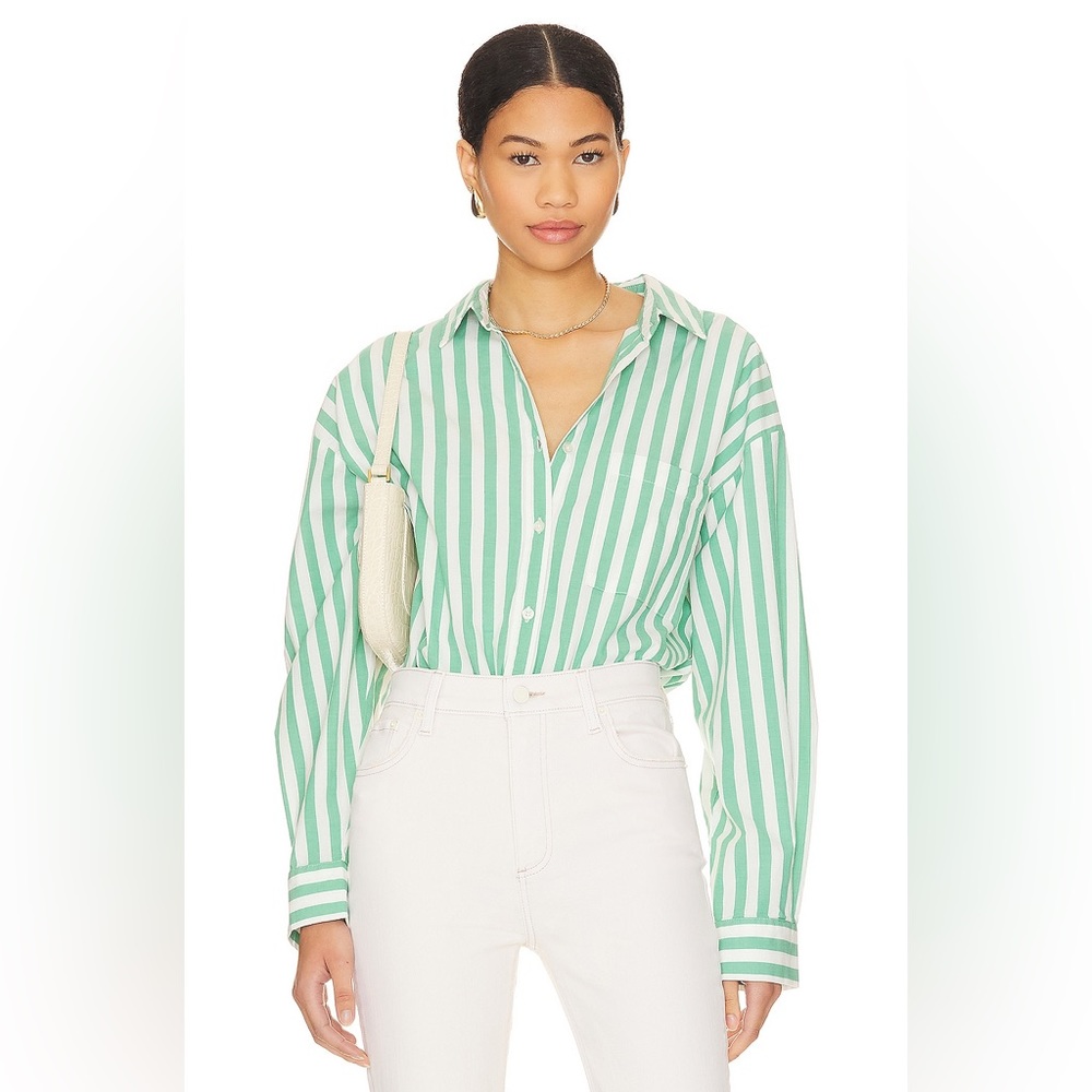NWT- Pistola Sloane Clover Striped Shirt M